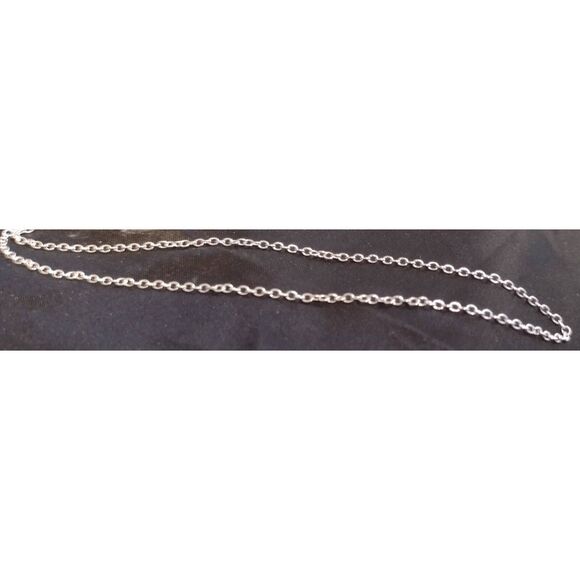 Sterling Silver 925 Plated 22 Inch Rolo Link Chain Necklace New 1/16th" Wide - Picture 3 of 3